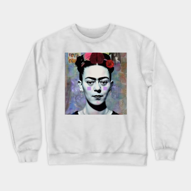 Frida Kahlo Portrait Crewneck Sweatshirt by Disputatious